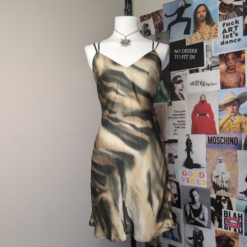 Abstract Whimsy Print Slip Dress